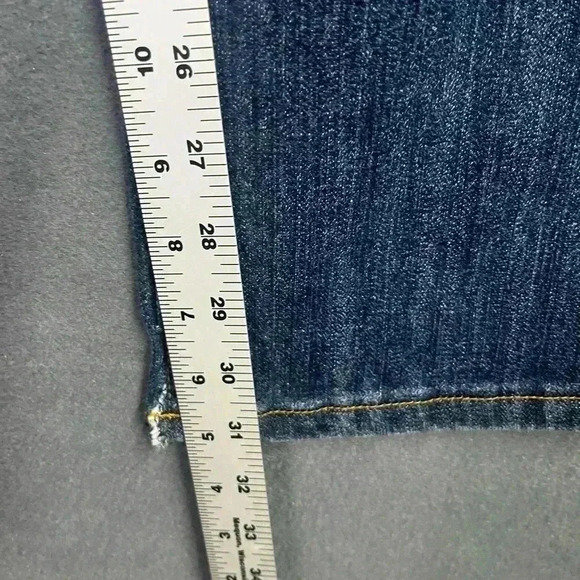 A-Jeans Straight Leg Jeans Womens 9 Juniors Faded Denim Blue Embroidered 0709 - Picture 5 of 10